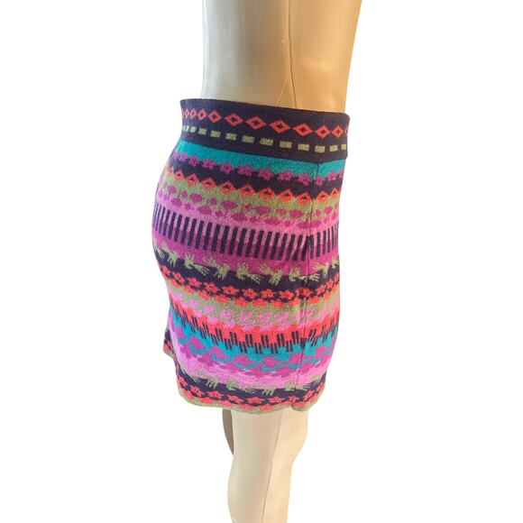 Women M Krimson Klover Printed Merino Wool Skirt Colorful Aztec Stripe Outdoor - Picture 5 of 6